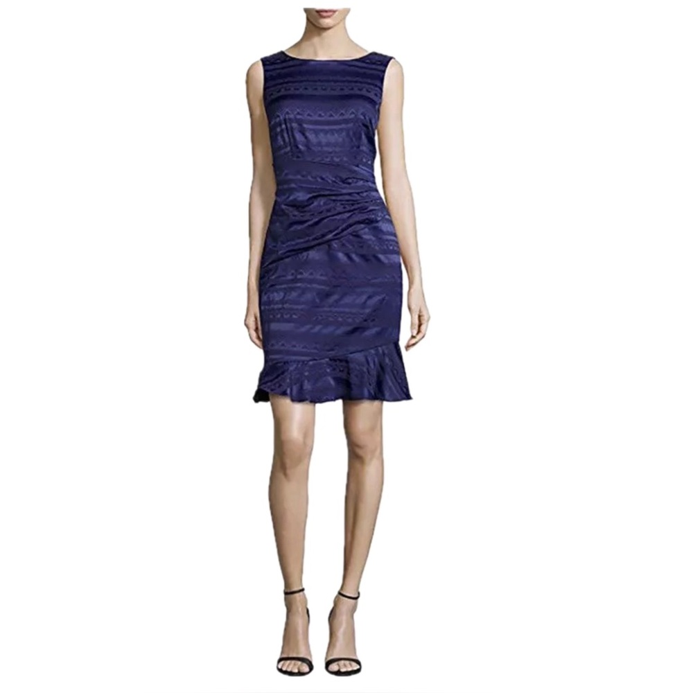 NYDJ Layla Blue Jacquard Dress - Picture 1 of 8